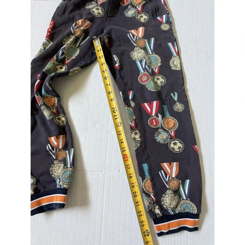 Dolce & Gabbana Kids Medal Print Joggers Boys Size 11/12 Cotton Italy